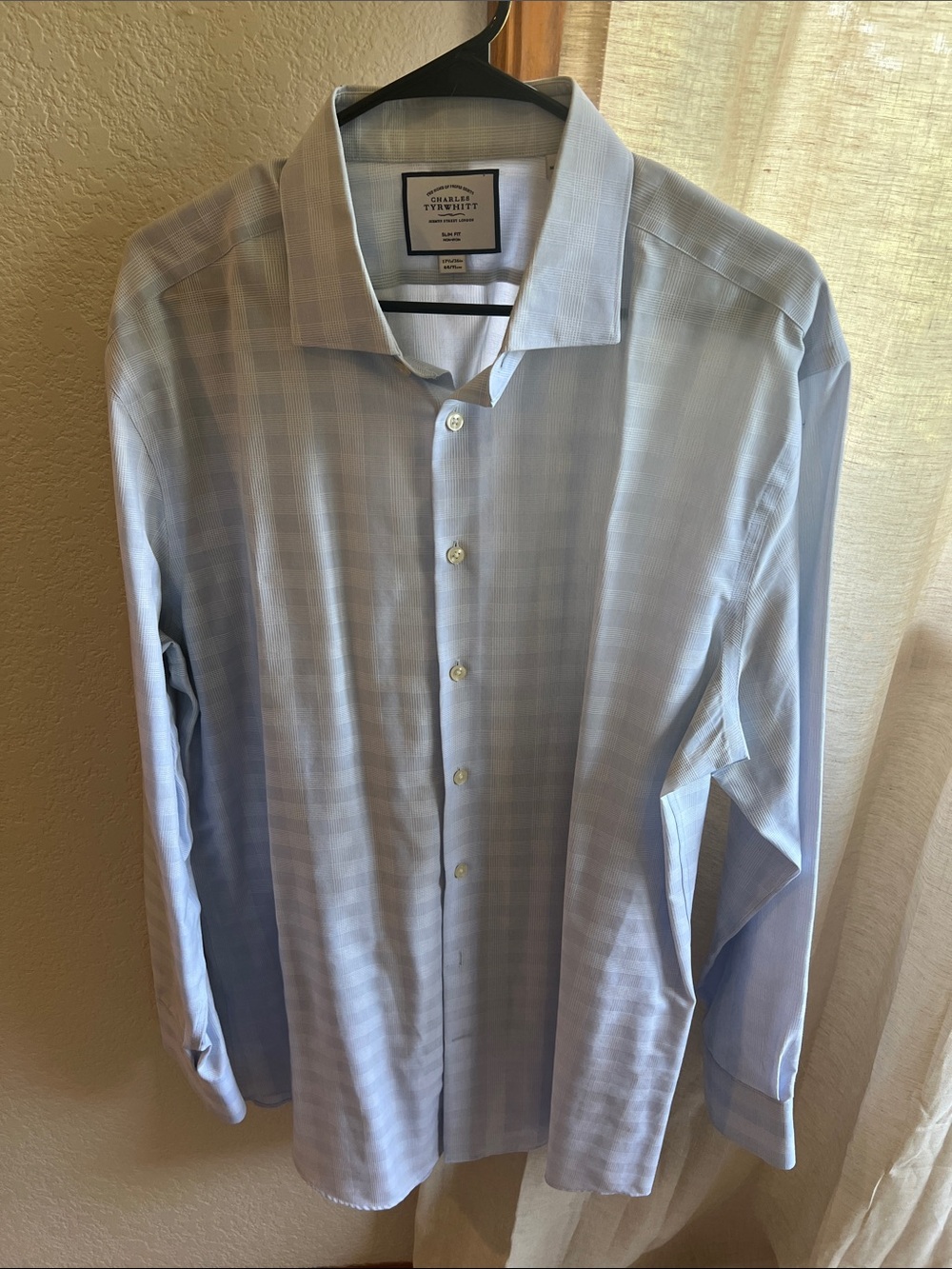 Charles Tyrwhitt Pale Blue Check Men's Dress Shirt